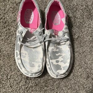 Hey Dude Women's Camouflage Shoes - Gray and Pink